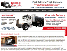 Tablet Screenshot of concretedeliveryorangecounty.com